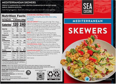 Sea Cuisine Shrimp Skewers Mediterranean - 13.12 OZ - Image 5