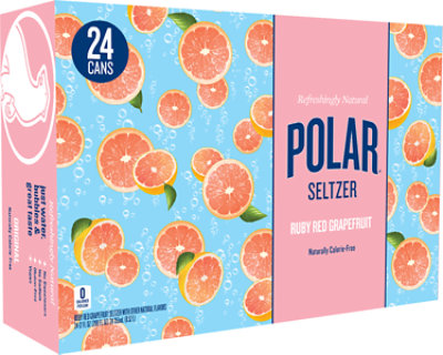 Polar Seltzer Ruby Red Grapefruit 24-12fz - 24-12 FZ - Image 1