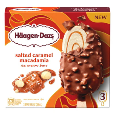 Haagen-dazs Salted Caramel Macadamia Nut Bar 3ct , 9 Fz, 3-3 Fz - 3-3 FZ - Image 2