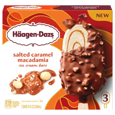 Haagen-dazs Salted Caramel Macadamia Nut Bar 3ct , 9 Fz, 3-3 Fz - 3-3 FZ - Image 1