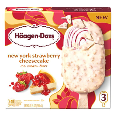Haagen-dazs New York Strawberry Cheesecake Ice Cream Bars 3ct, 9 Fz, 3-3 Fz - 3-3 FZ - Image 2