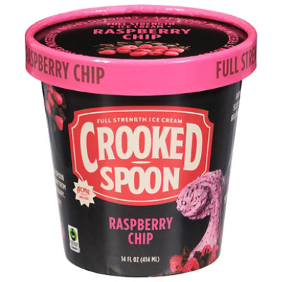 Crooked Spoon Ice Cream Raspberry Chip - 14 FZ - Image 1