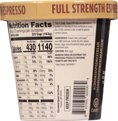 Crooked Spoon Ice Cream Espresso Gluten Free - 14 FZ - Image 6