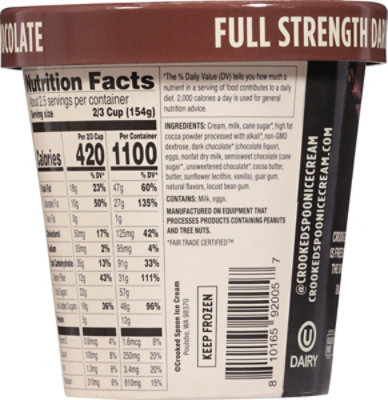 Crooked Spoon Ice Cream Dark Chocolate Gluten Free - 14 FZ - Image 6