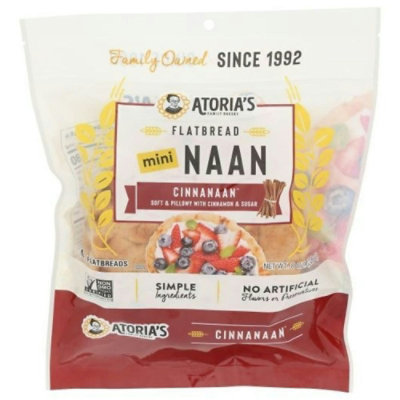 Atorias Family Bakery Mini Cinnanaan Naan, 8 Ounce (Pack of 8) - Image 1