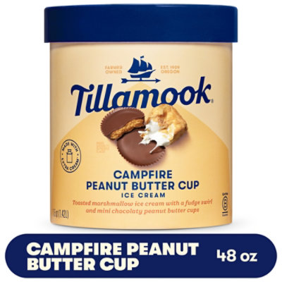 Tillamook Campfire Peanut Butter Cup Ice Cream - 48 Oz - Image 1
