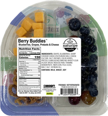 Naturipe Snacks Berry Buddies Berries Grapes Pretzels Cheese 3oz - 3 OZ - Image 5