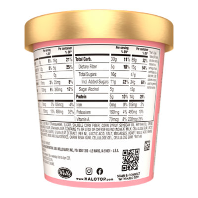 Halo Top Icecream Strawberry Cheesecake - 16 FZ - Image 3