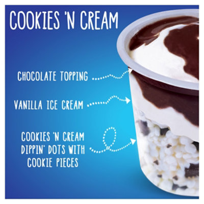 Dippin Dots Cookies & Cream Ice Cream Sundae Cups - 4-4.0FZ - Image 2