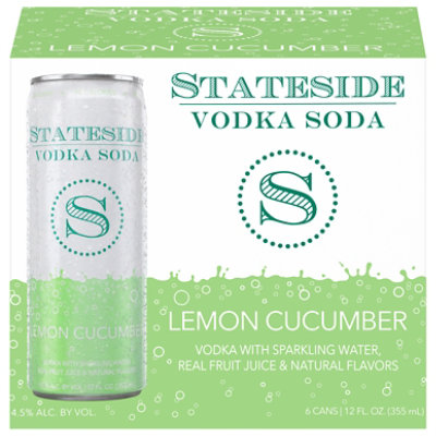 Stateside Lemon Cucumber Vodka Soda - 6-12FZ - Image 2