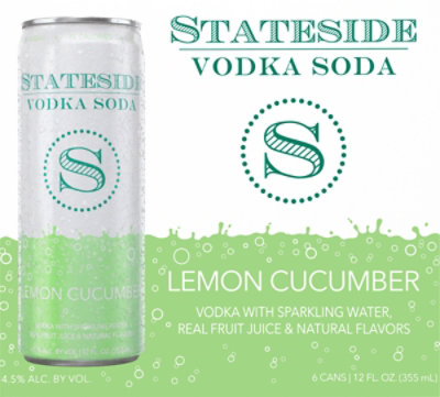 Stateside Lemon Cucumber Vodka Soda - 6-12FZ - Image 6