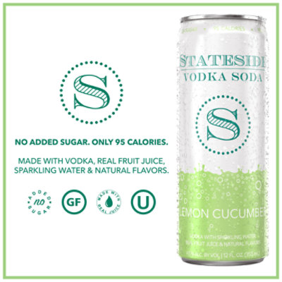 Stateside Lemon Cucumber Vodka Soda - 6-12FZ - Image 4