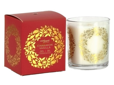 Overjoyed Boutique Holiday Box Candle Cinnamon Vanilla - Each - Image 1