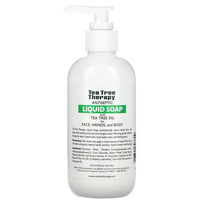 Tea Tree Therapy Antiseptic Liquid Soap, With Tea Tree Oil, 8 fl oz (236 ml) - Image 2