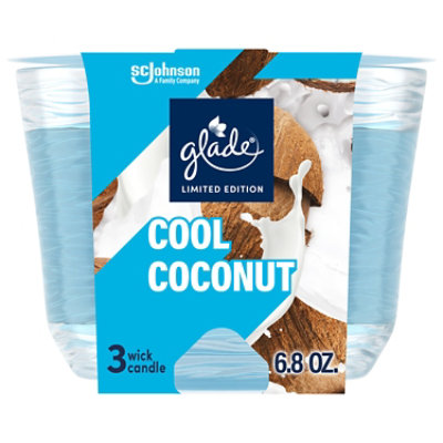 Glade Candle 3 Wick, Cool Coconut, Limited Edition - 6.8 Oz - 6.8 OZ - Image 1