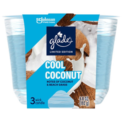 Glade Candle 3 Wick, Cool Coconut, Limited Edition - 6.8 Oz - 6.8 OZ - Image 2