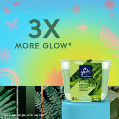 Glade Candle 3 Wick Fresh Confidence, Limited Edition - 8.8 Oz - 6.8 OZ - Image 3
