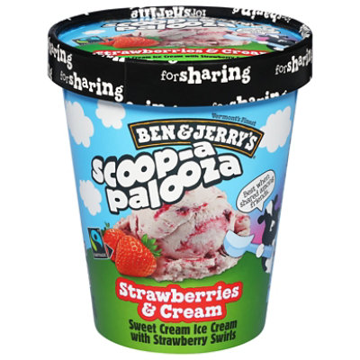 Ben & Jerrys Strawberries Cream 1 Quart - 1 QT - Image 3