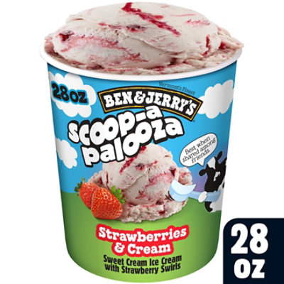 Ben & Jerrys Strawberries Cream 1 Quart - 1 QT - Image 2