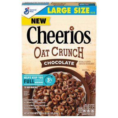 Cheerios Oat Crunch Chocolate Breakfast Cereal Large Size - 18.2 OZ - Image 3