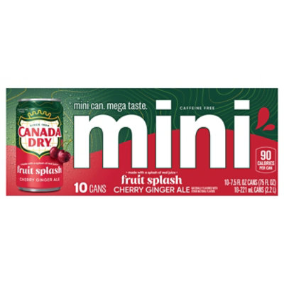 Canada Dry Fruit Splash Cherry Ginger Ale 10-7.5fz - 10-7.5 FZ - Image 3