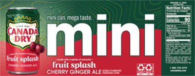 Canada Dry Fruit Splash Cherry Ginger Ale 10-7.5fz - 10-7.5 FZ - Image 6