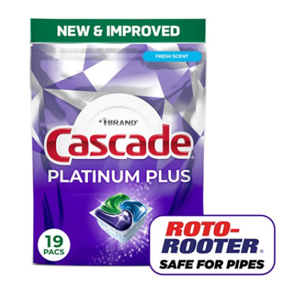 Cascade Platinum Plus Actionpacs Fresh Scent 19 Ct - 19 CT - Image 1