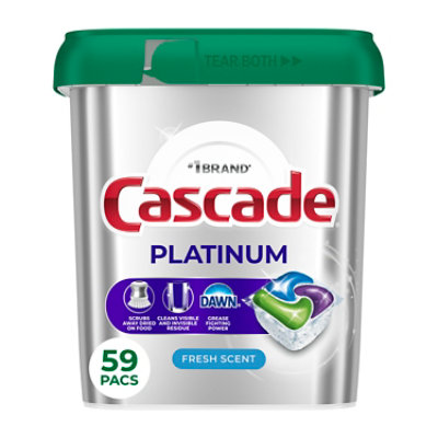 Cascade Platinum Actionpacs Fresh Scent - 59 Ct. - 59 CT - Image 1