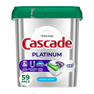 Cascade Platinum With Oxi Actionpacs, Fresh Scent - 59 Ct. - 59 CT - Image 1