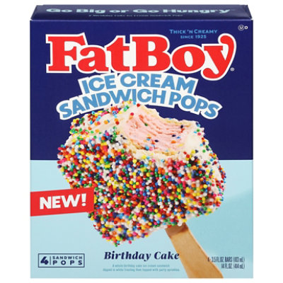 Fatboy Birthday Cake Ice Cream Sandwich Pop  4-3.5 Fz  , 14 Fz - 4-3.5 FZ - Image 3