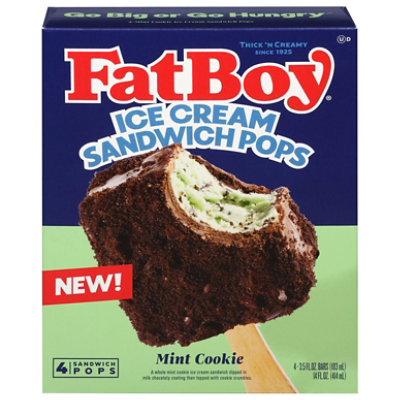 Fatboy Mint Cookies & Cream Ice Cream Sandwich Pop  14 Fz, 4-3.5 Fz - 4-3.5 FZ - Image 3