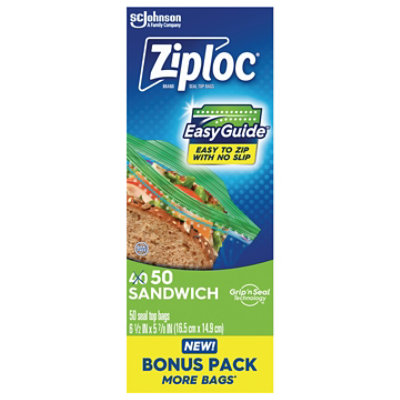 Ziploc Sandwich Bag - 50 CT - Image 3