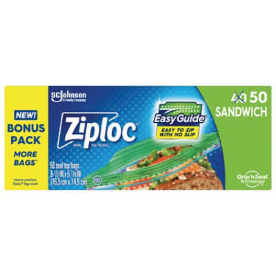 Ziploc Sandwich Bag - 50 CT - Image 2