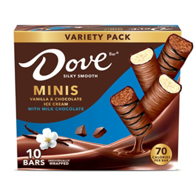 Dodove Milk Chocolate Ice Cream Bars Te Size, 10ct, 7.5 Fz - 7.5 FZ - Image 1