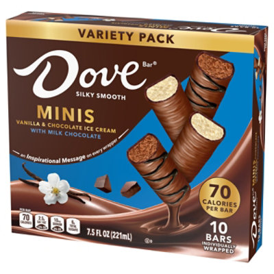 Dodove Milk Chocolate Ice Cream Bars Te Size, 10ct, 7.5 Fz - 7.5 FZ - Image 3