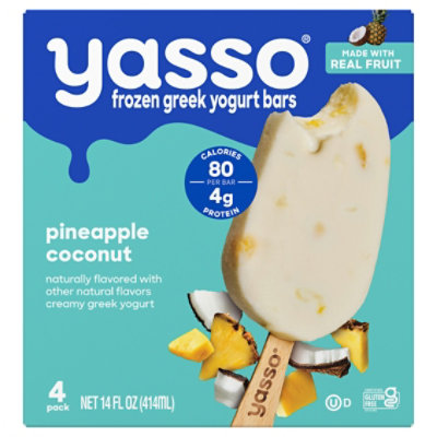 Yasso Ice Cream Creamy Pineapple Coconut, 4 Ct, 14 Fz - 14 FZ - Image 3