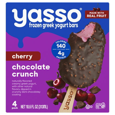 Yasso Ice Cream Cherry Chocolate Crunch 4 Ct. 10.6 Fz - 10.6 FZ - Image 3