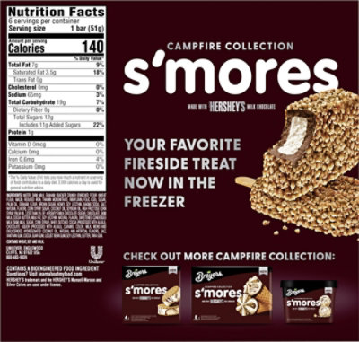 Breyers Hershey Ice Cream Smores Bar, 6-3fz, 18 Fz - 6-3 FZ - Image 6