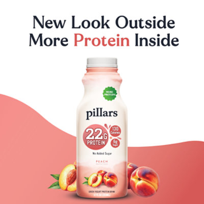 Pillars Yogurt Llc Yogurt Drinkable Peach - 12 FZ - Image 2