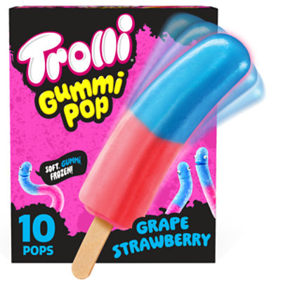 Trolli Cherry Lemon Frozen Gummi Pop 10 Ct 1.65oz - 10 CT - vons