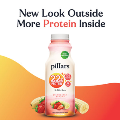 Pillars Yogurt Llc Yogurt Drinkabel Strawberry Banana - 12 FZ - Image 2