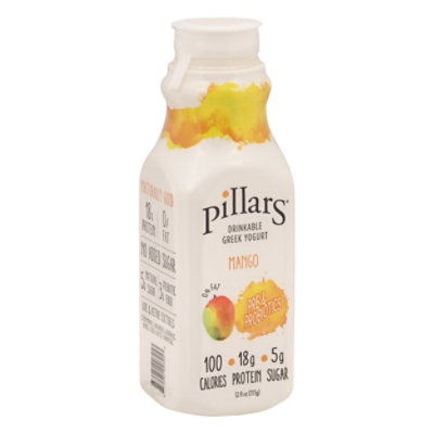 Pillars Yogurt Llc Yogurt Drinkable Mango - 12 FZ - Image 1