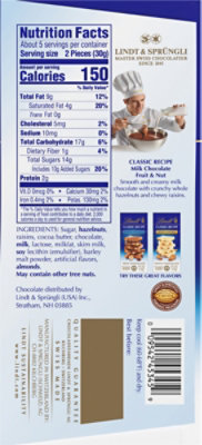 Lindt CLASSIC RECIPE Fruit and Nut Whole Hazelnut Milk Chocolate Candy Bar - 5.3 Oz - Image 2