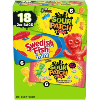 Sour Patch/swedish Fish Red Variety Soft Candy 36 Oz - 18 CT - Image 1