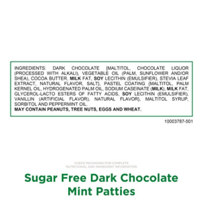 Russell Stover Sugar Free Dark Chocolate Mint Patties Mini Gusset Bag 4.5oz - 4.5 OZ - Image 4
