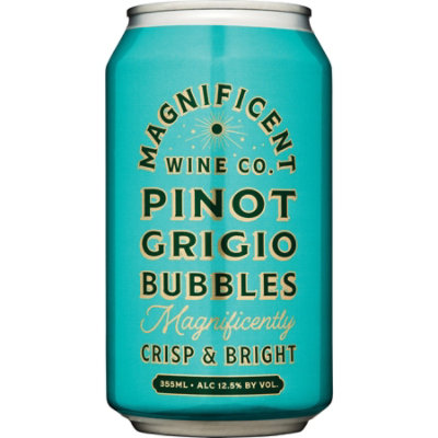 Magnificent Wine Co Pinot Grigio Bubbles 355ml Wine - 355 ML