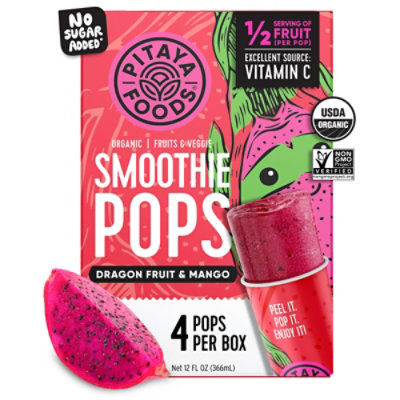 Pitaya Foods Smoothie Pop Mango Dairy Free Organic - 12 FZ - Image 2