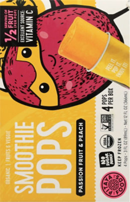 Pitaya Foods Smoothie Pop Passionfruit Peach Organic - 12 FZ - Image 5