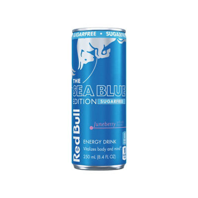 Red Bull Sea Blue Edition Sugar Free Energy Drink Juneberry - 8.4 Fl. Oz. - Image 1