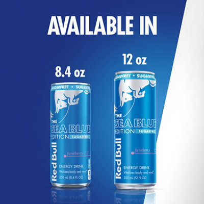 Red Bull Sea Blue Edition Sugar Free Energy Drink Juneberry - 8.4 Fl. Oz. - Image 6